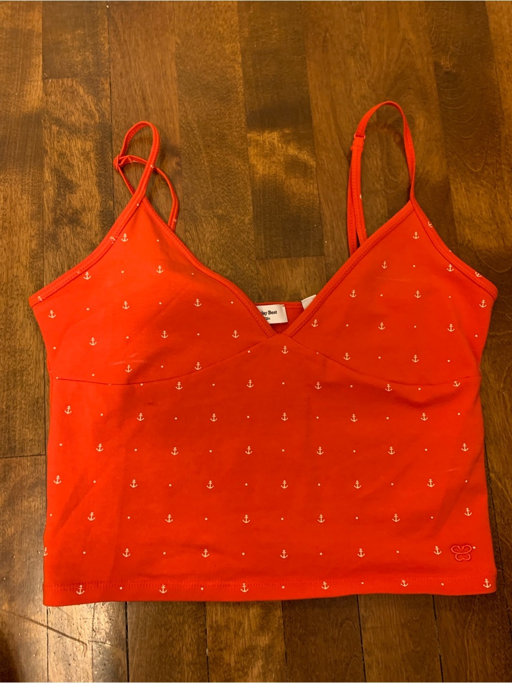 Sunday Best Red Anchor-Print Cami